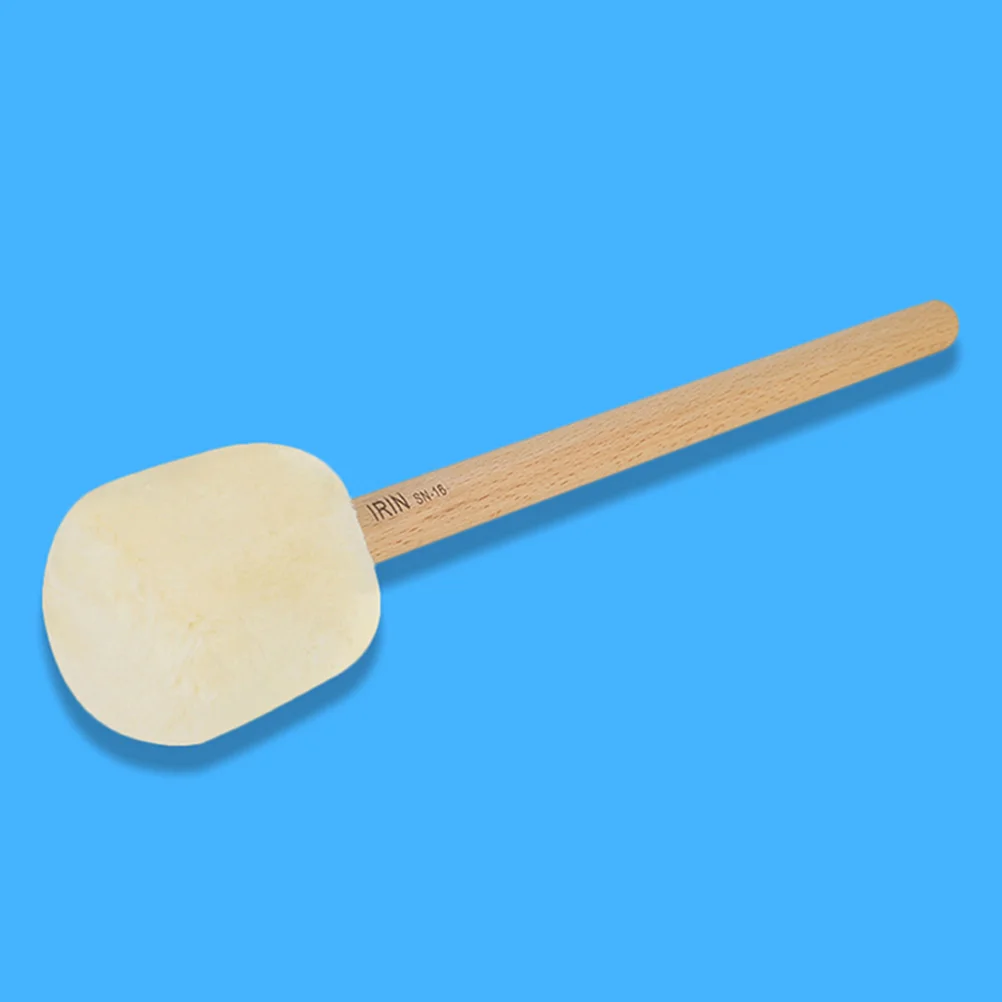 

2 Pcs Bass Drum Sticks Felt Mallets Percussion Beech H White SN16 Head Durable Elastic Suitable Bass Drums