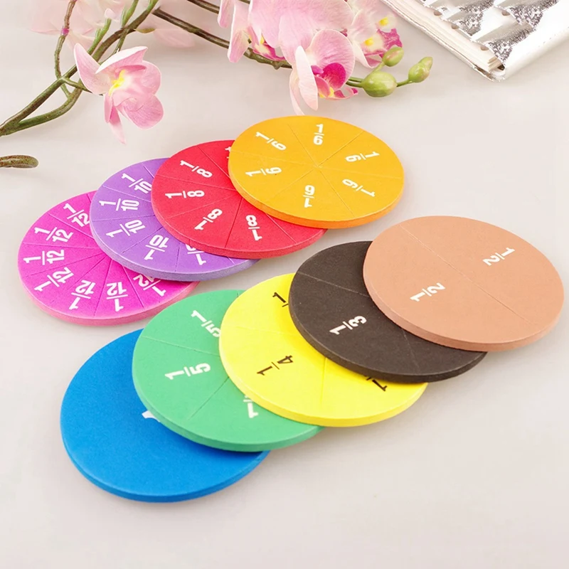 5X Circular Fractions Counting Kids Early Educational Math Toys Math Operation Learning Teaching Toys