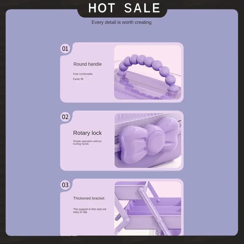 

24-Hour Delivery Storage Boxes For Children's Hair Accessories Necklaces Headbands Hairpins And Bows Foldable Desktop Dustproof