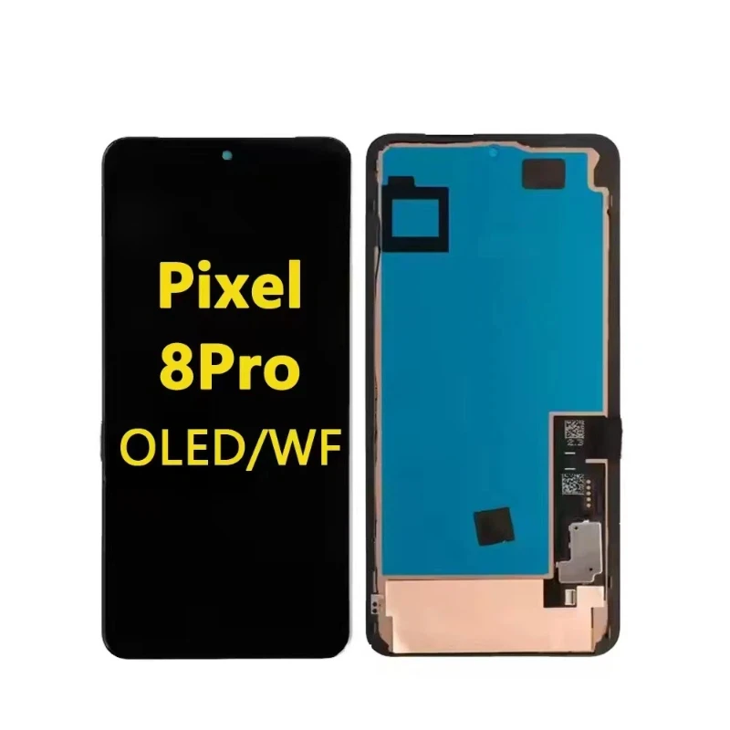 OLED LCD Touch Digitizer Full Assembly For Google Pixel 8 8A 8Pro No Fingerprint Display Replacement Spare Parts a35