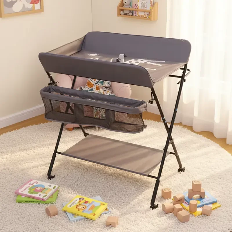 Hot Selling Baby Changing Table Diaper Station with Folding Design and Pulleys OEM Support Available