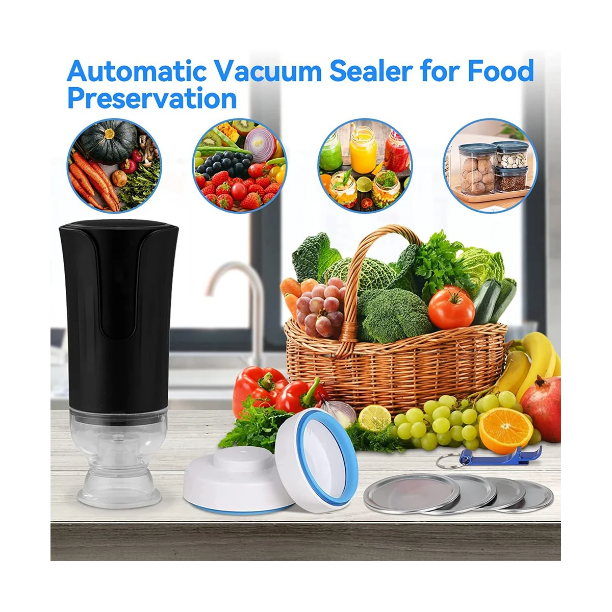 الكهربائية المحمولة فراغ السدادة ، قابلة لإعادة الاستخدام فراغ ، أكياس تخزين المواد الغذائية ، مضخة فراغ صغيرة ، آلة صغيرة محمولة