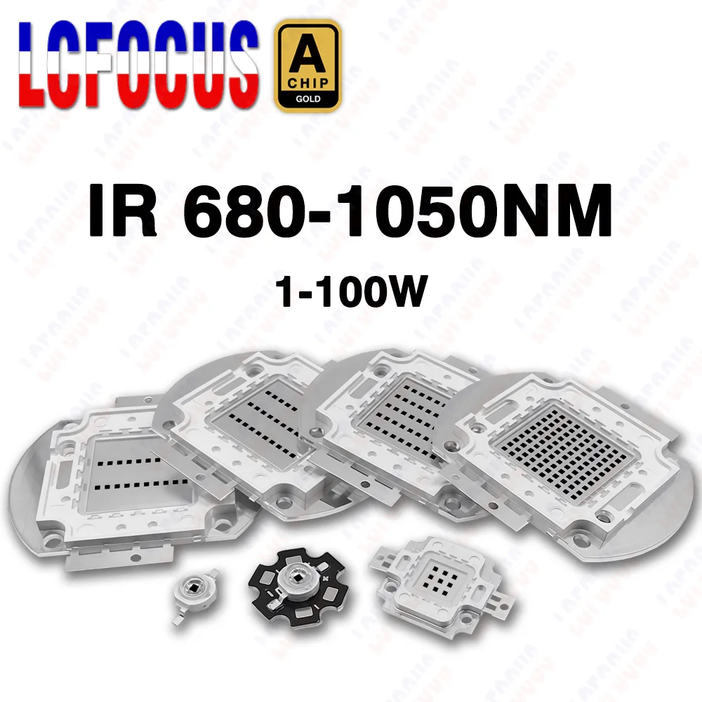 Высокое качество Инфракрасный ИК 680нм 740нм 760нм 800нм 850нм 880нм 900нм 980нм 1050нм Светодиодный чип 3Вт 5Вт 10Вт 20Вт 30Вт 50Вт 100Вт Световые бусины