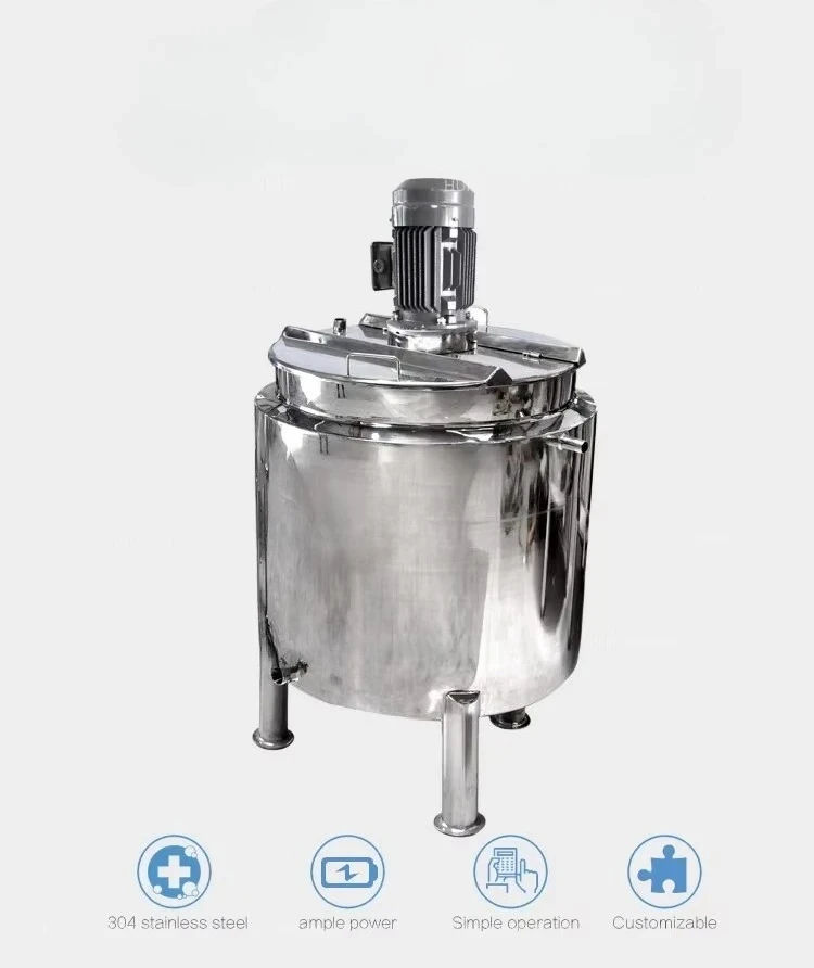stainless steel small soap maker for shampoo, liquid detergent, lotion, cream mixing tank with agitator