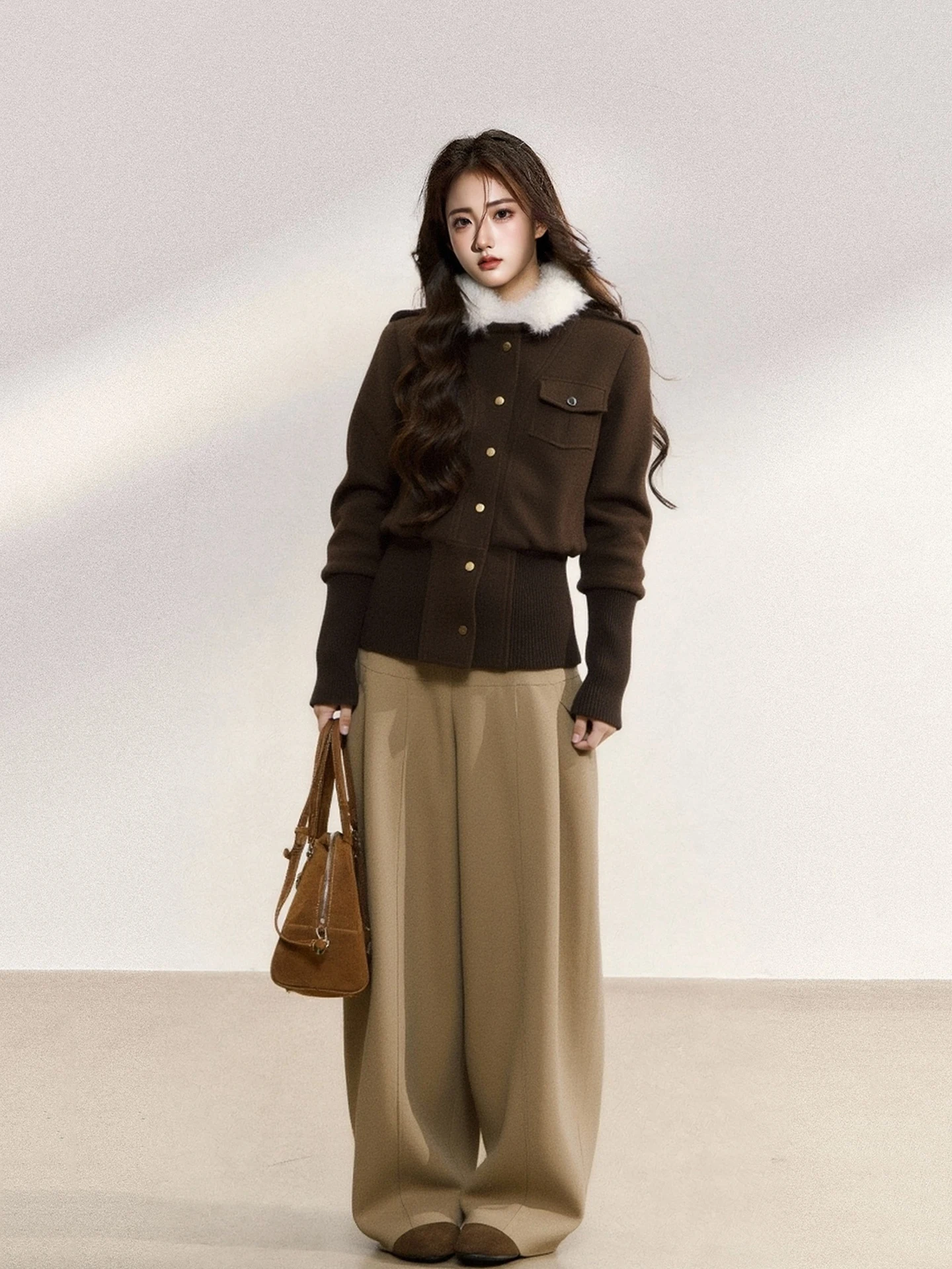 

Ретро или шерстяной Jaet, новинка зимы 2023, утягивающий дизайн, модное высококачественное супер красивое пальто, топ для женщин