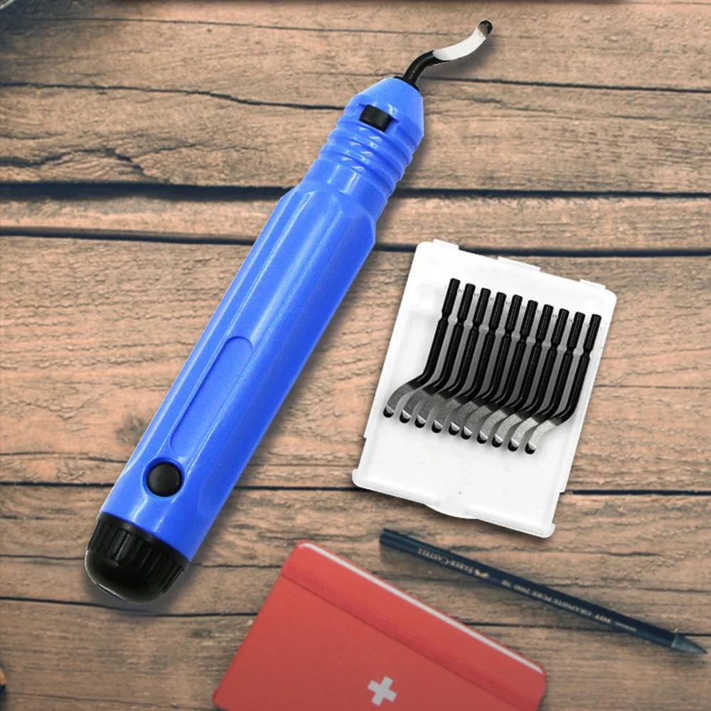 DIY File Cutter Trimming Tool 1Set Trimming Knife Scraper With 10Blades 3D Model Grinding Tool Suitable for Soft Metal Carving