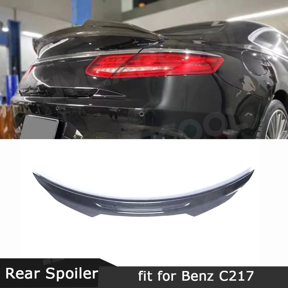 

JMCARCOOL для Benz C217 S500 S63 S65 Coupe 2015-2020, задний спойлер из углеродного волокна, крылья утки, задняя отделка багажника