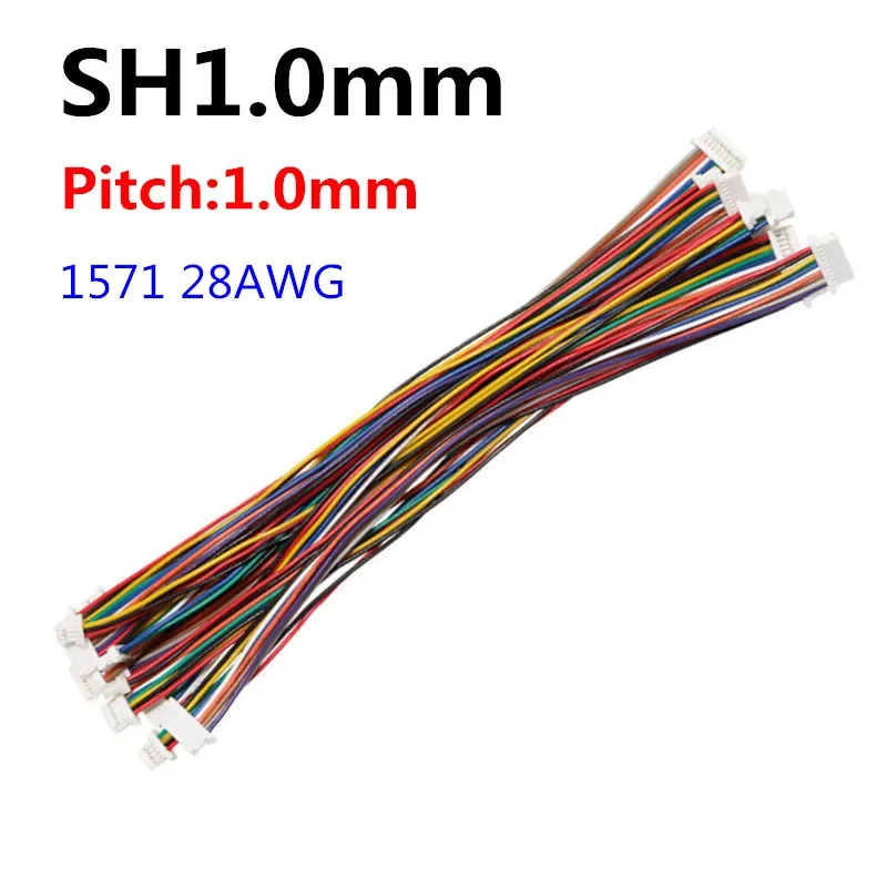 10Pcs SH1.0 JST1.25 ZH1.5 PH2.0 XH2.54 Double Head Wire Cable Connector   JST Pitch 1.0/1.25/1.5/2.0/2.54mm 2/3/4/10 Pin Female