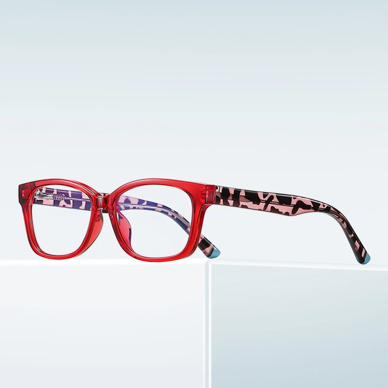 CLLOIO New Trendy Square Kids Myopia Glasses Anti Blue Light Boys Girls Computer Eyeglasses Children Prescription Optical Frames