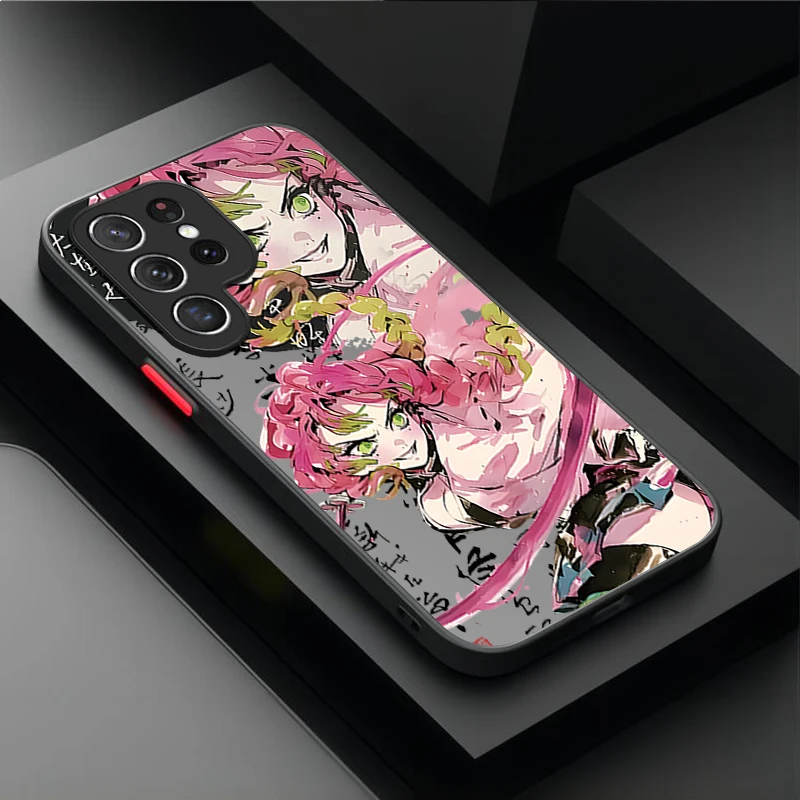 Anime Demon Slayer Case For Samsung Galaxy S24 S23 S22 Ultra S21 S20 FE S10 Plus A15 A25 A35 A55 5G Note 20 10 Matte Hard Cover image 5