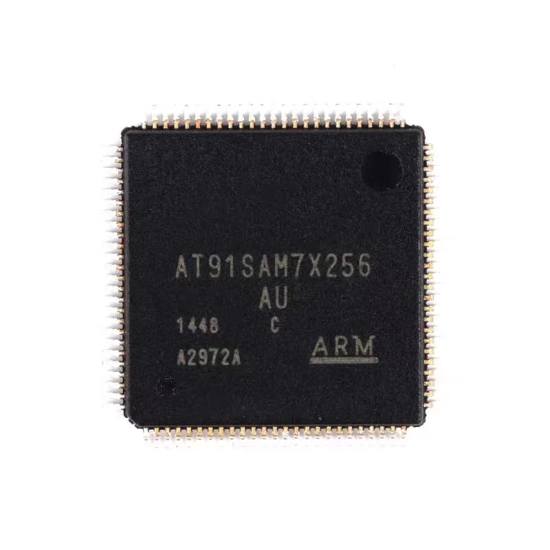 AT91SAM7X256C-AU 32-bit Microcontroller, ARM7, LQFP-100, 100% New