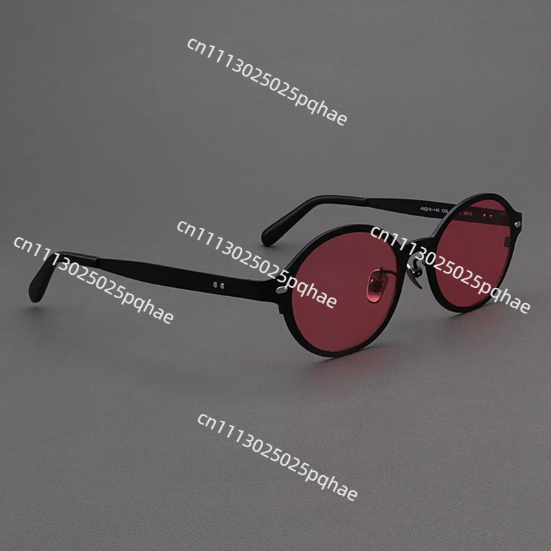 Sunglasses men black frame with nose pad pure titanium glasses bookworm pink polarized sunglasses women