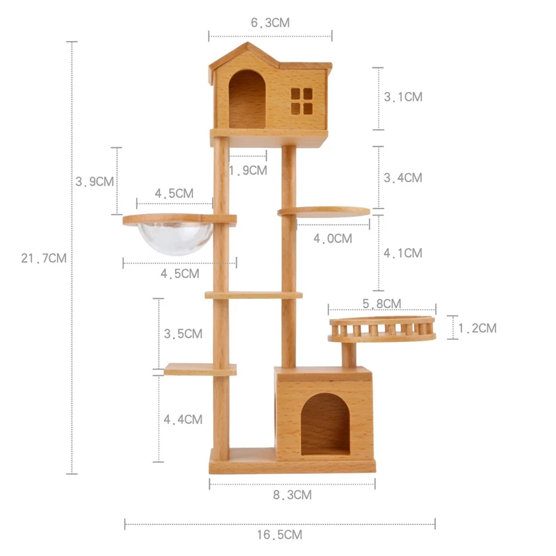 Dollhouse Furniture For 1/6 Bjd Doll House Accessories Wooden Cat Climbing Frame Miniature Ornaments