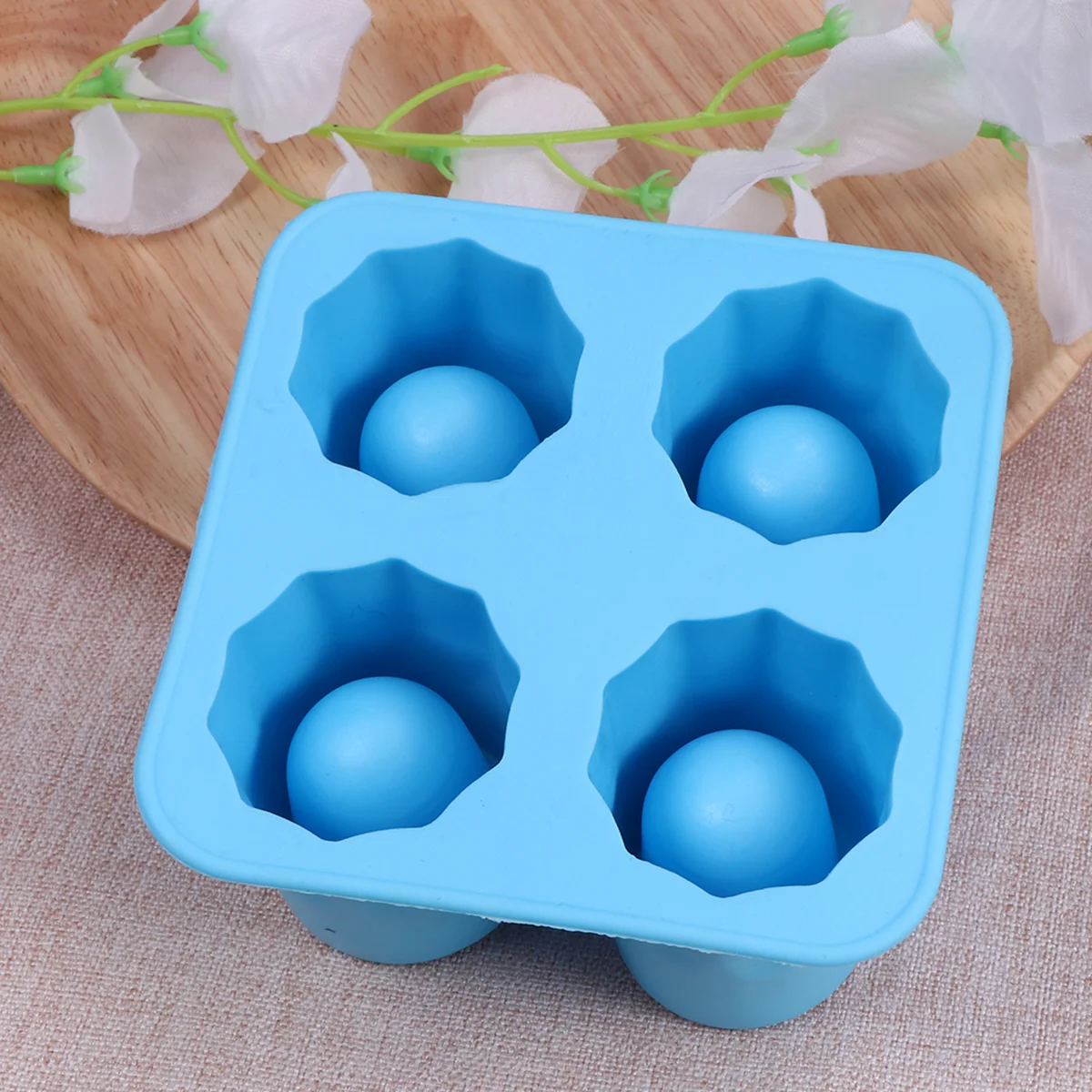Mini vegetación Artificial de 4 tazas para manualidades, modelo de pino, bandeja de cubitos de hielo de silicona, máquina de moldes
