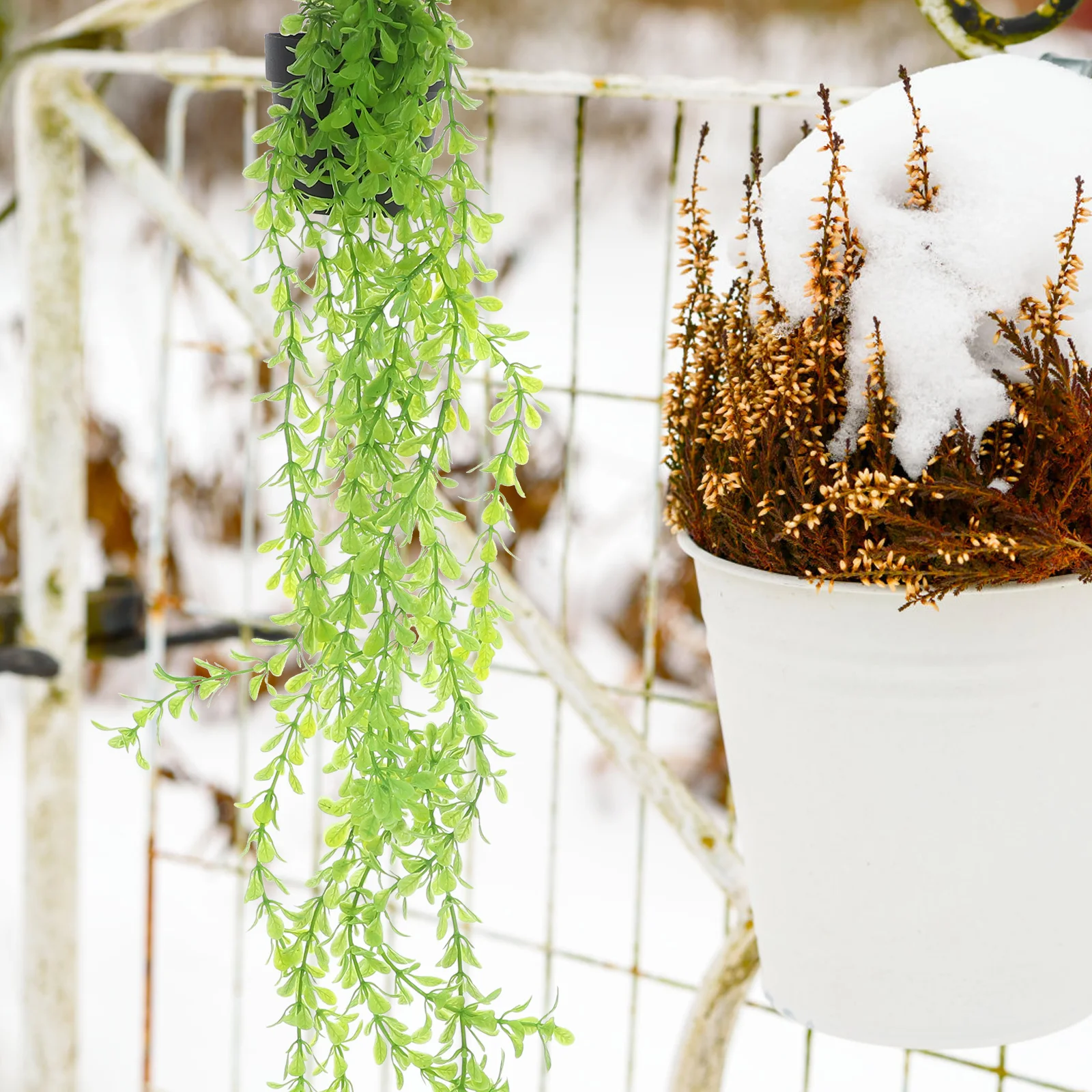 

3pcs Vine Decor Indoor Outdoor Indoors Hanging Plant Decors Home Wedding GreenDurable Artificial Hanging Plant Plastic
