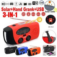 Multifunctional Emergency Radio Hand Crank Powered with LED Flashlight Solar Radio 600mAh FM AM WB NOAA