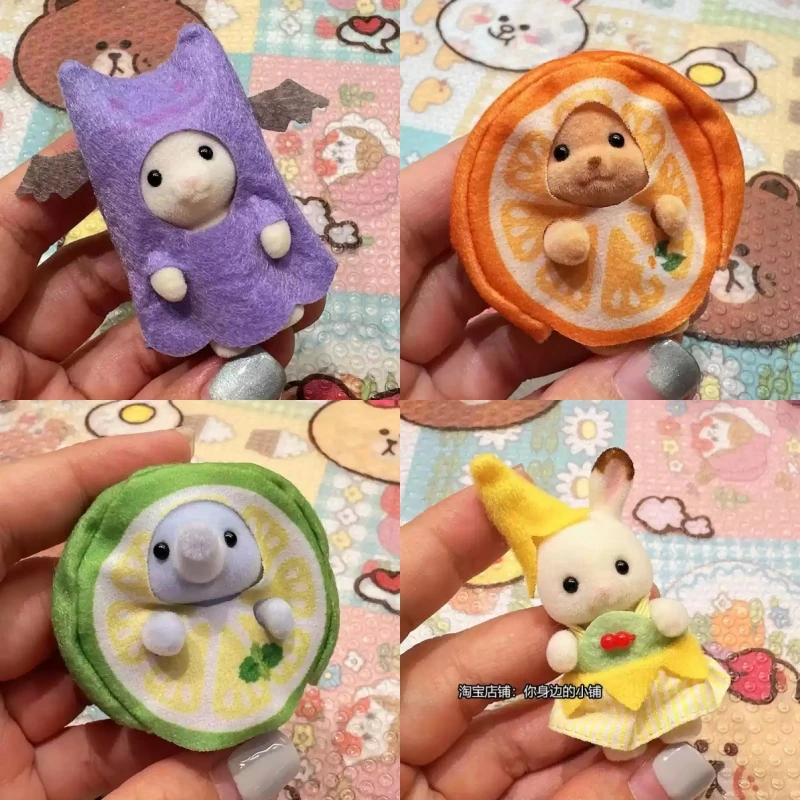 

Оригинальный семейный кукольный домик Sylvanian Families Rabbit Grove, семейный кукольный домик, панда, шеф-повар, детские рождественские украшения для девочек, украшения, подарок