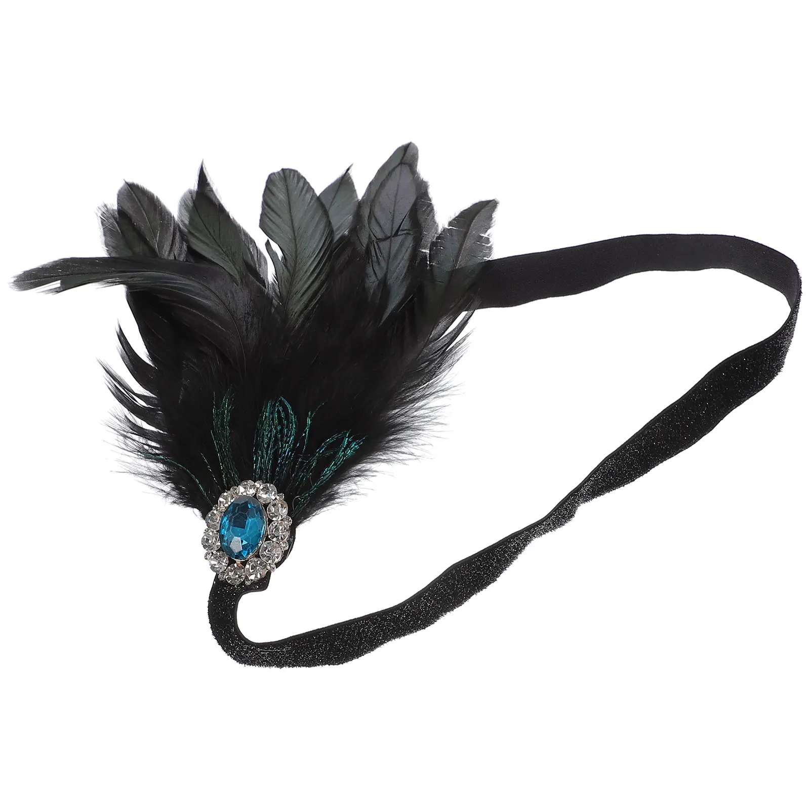 

Retro Headband Women Fashion Black Green Rhinestones Hair Accessories Banquet Carnival Wedding Prom Photoshoot Headpiece