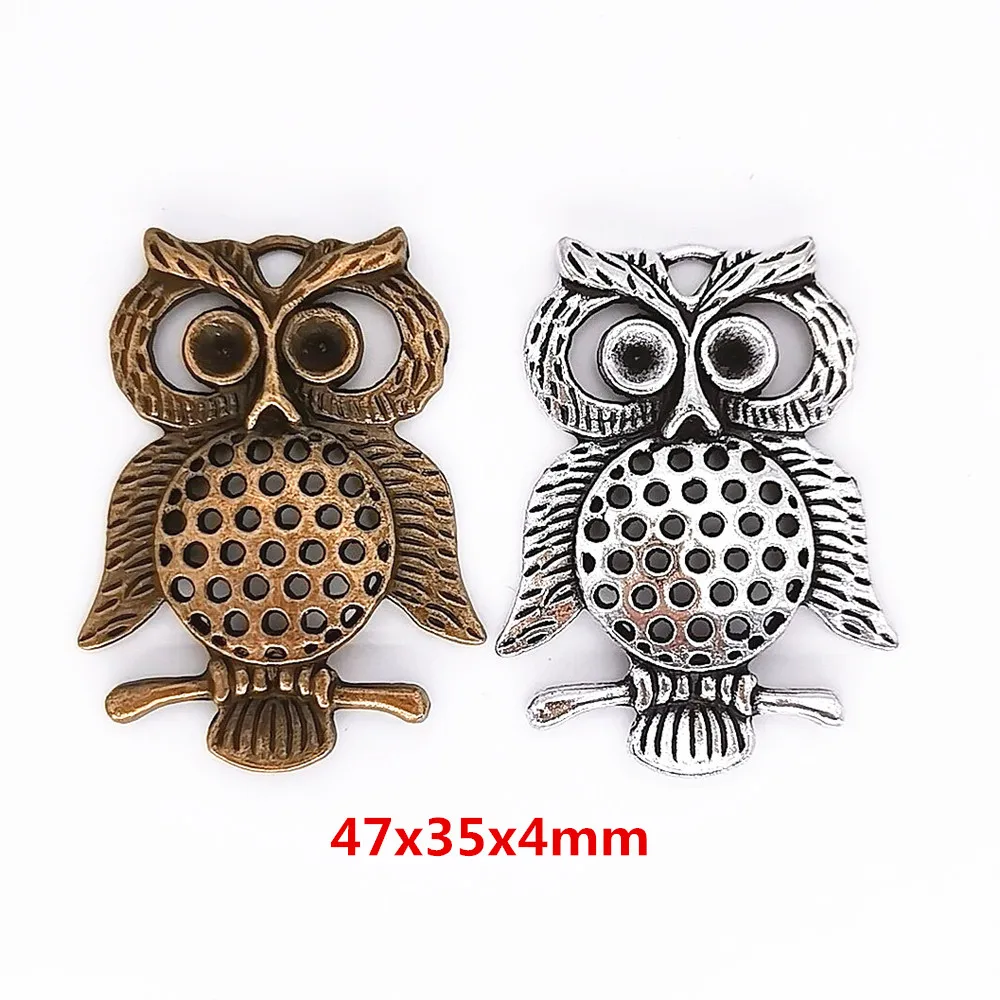 

7pieces (owl) vintage zinc alloy charm metal pendant DIY jewelry discovery making accessories 003