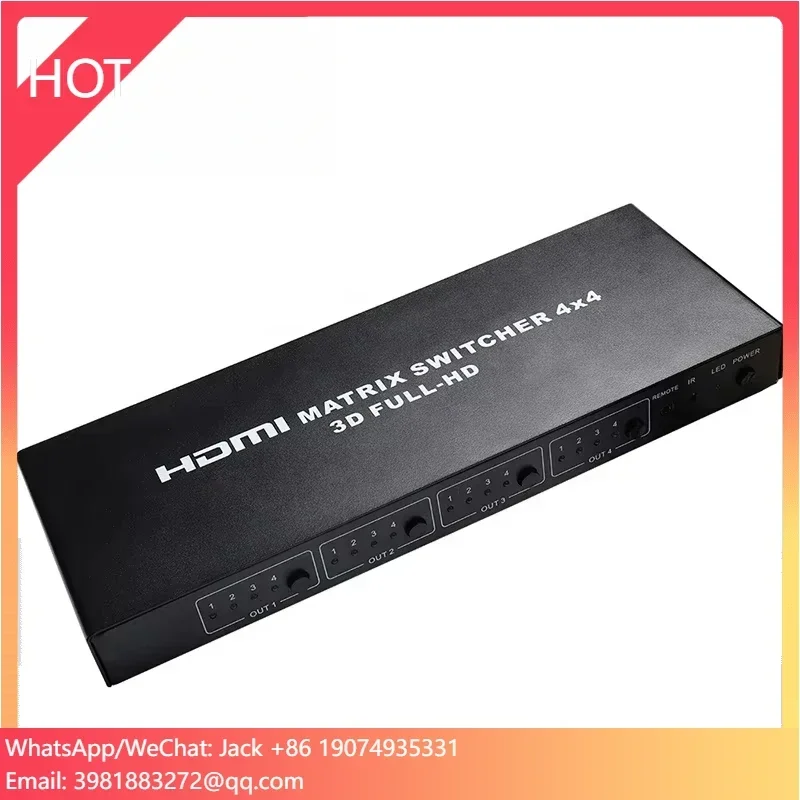 Selector 1.4v 4K*2K Matrix Splitter 4x4 con control remoto