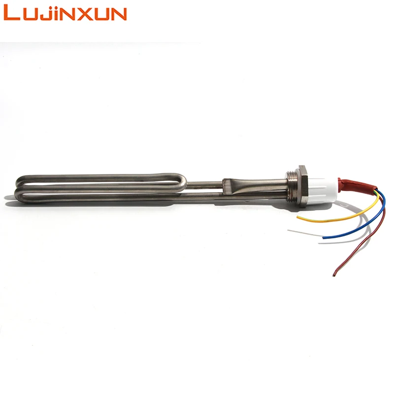 AC220V Warmwasserbereiter, Tankteile, elektrisches Solarheizelement, gerader Typ, 29 cm Rohr, 1 Zoll, 32 mm Gewindelänge, 1500 W