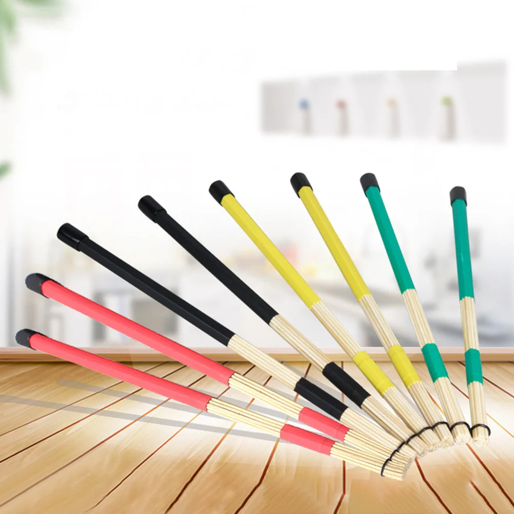 

2pcs Bamboo Sticks Rack Drums Wooden Drum Sticks Beams Instrument Parts Percussion Musical Instrument Accessories (Red)