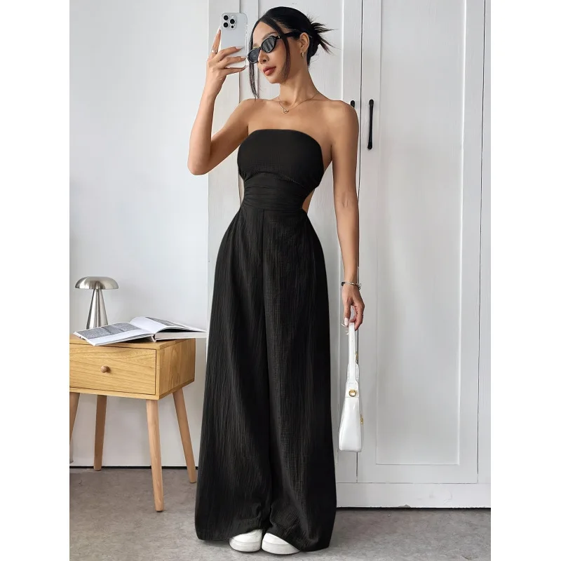 

New Model Women's Strapless Backless Jumpsuit Summer Long Dress Sexy Clothes Prom Vestidos