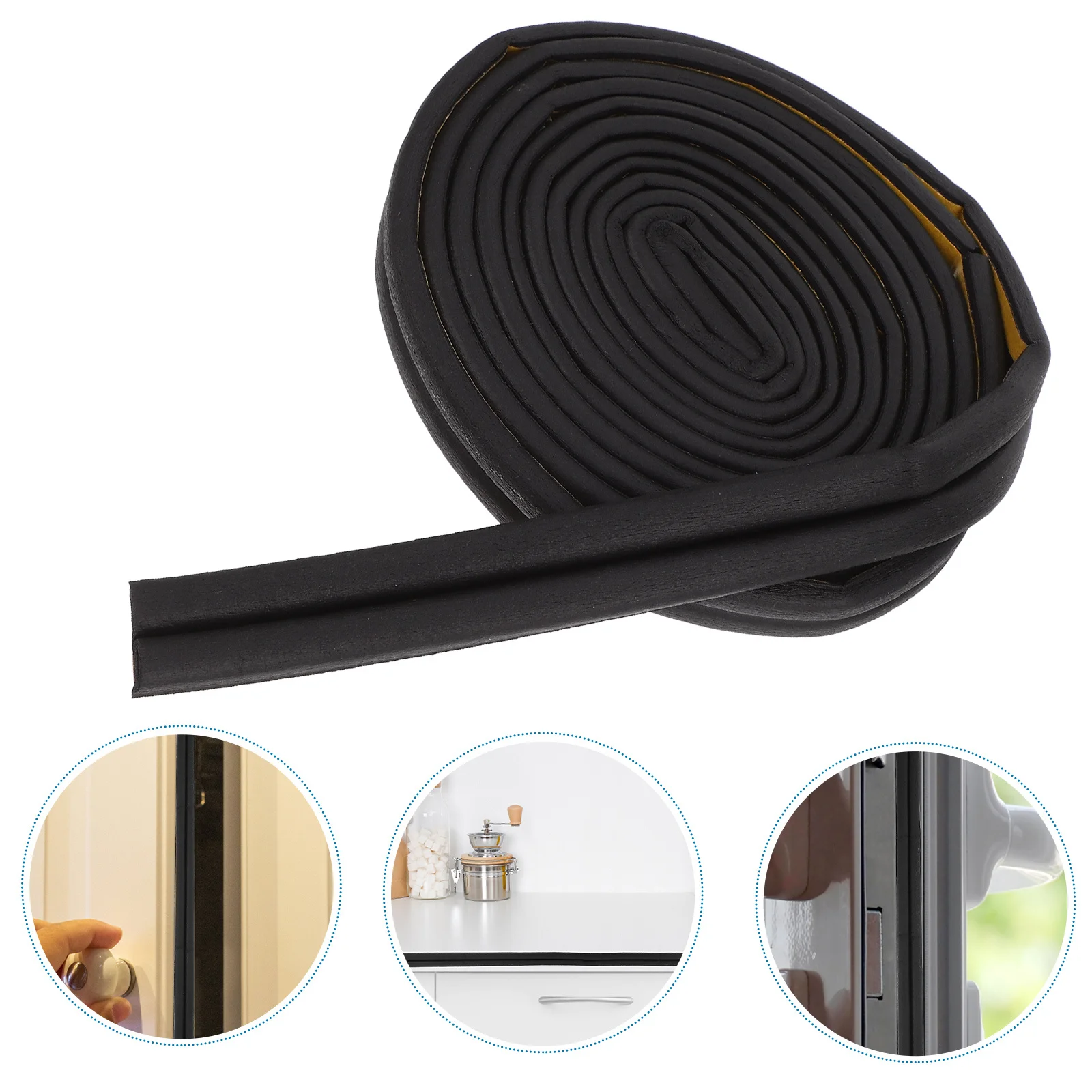 

1 Roll D-Shaped Door Seal Strip Self-Adhesive Soundproof Weather Stripping for Doors Windows Cars Trucks Rvs Boats Insulation