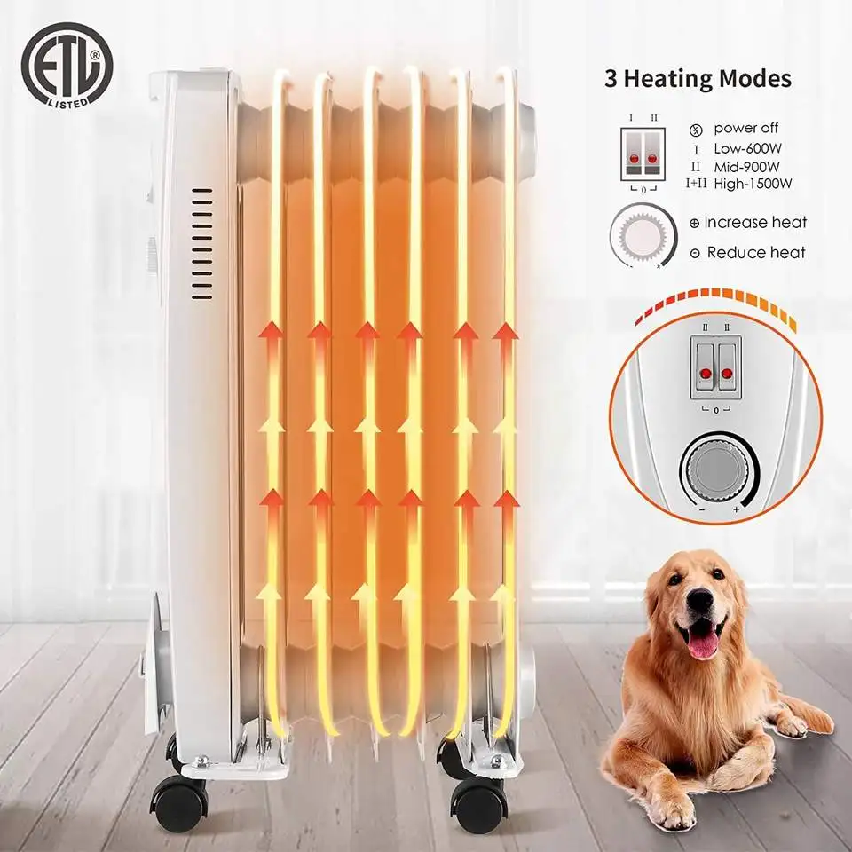 500W~2500W Hot Sale Electric Room Heater Home Oil Heater Oil Filled Radiator  thermal oil heater