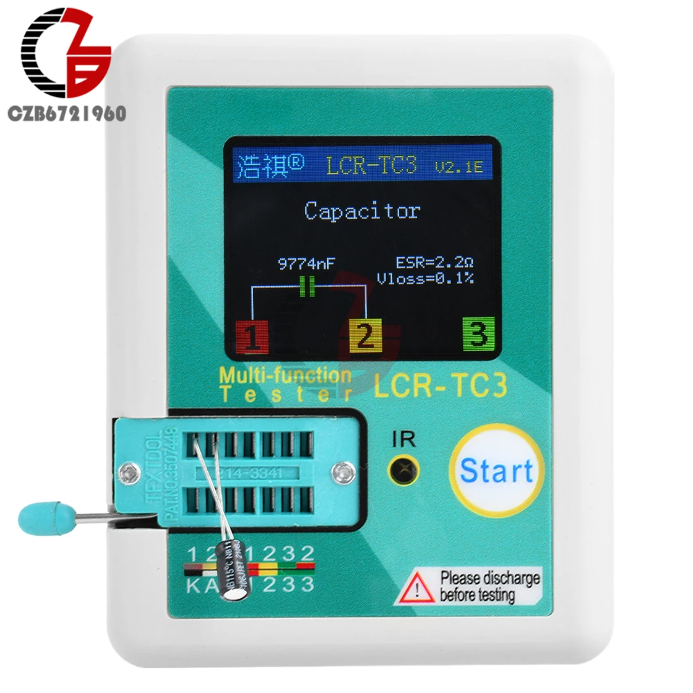 LCR-TC3 LCR-T7 LCR-TC1 LCD Display Multimeter Transistor Tester TFT Diode Triode MOS/PNP/NPN Capacitor Resistor Test Meter