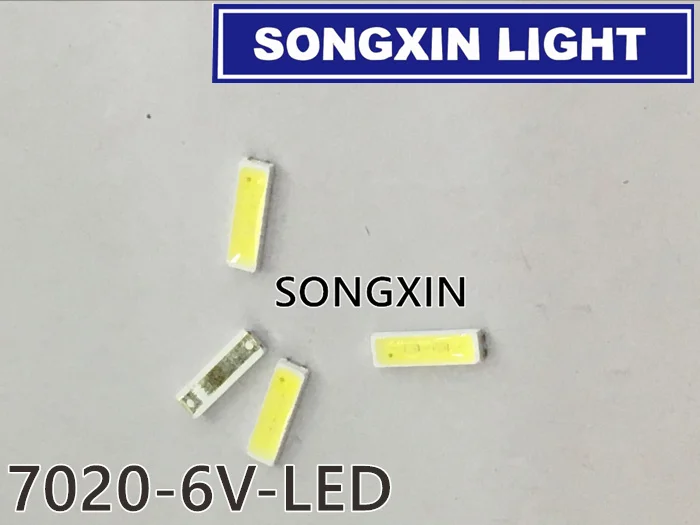 50pcs Lextar LED Backlight 1W 7020 6V Cool white 80LM LCD Backlight for TV TV Application