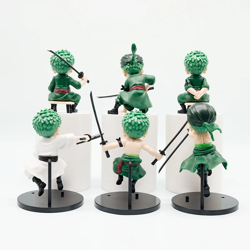 1-6pcs/set One Piece Blind Box Anime Roronoa Zoro Oni Giri Battle Mode Toy Action Figure Desktop Ornament Christmas Gifts view 6