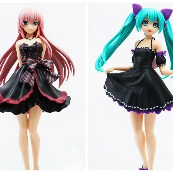 

23cm Dress Series Luka Megurine & Hatsune Miku Anime Figure Model Statue Collection Desktop Decoration Ornament Toys Gifts