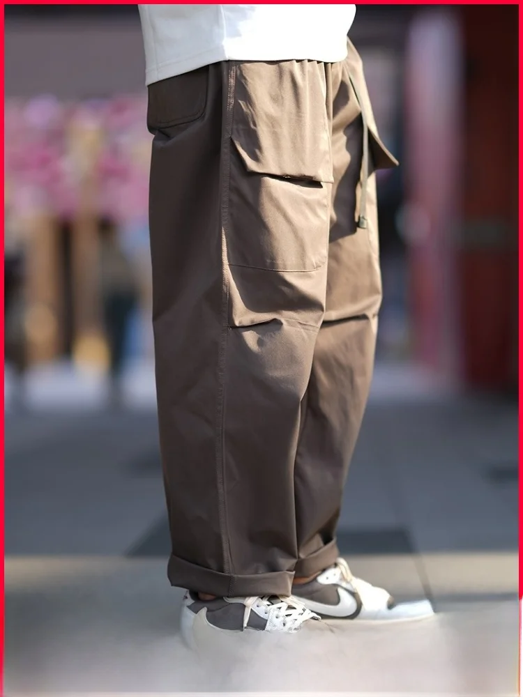 

Outdoor Men's Spor Casual Pants Elastic Waist Straight Leg Color Autumn New Arrivals Youthful Energy Sle Long Trousers
