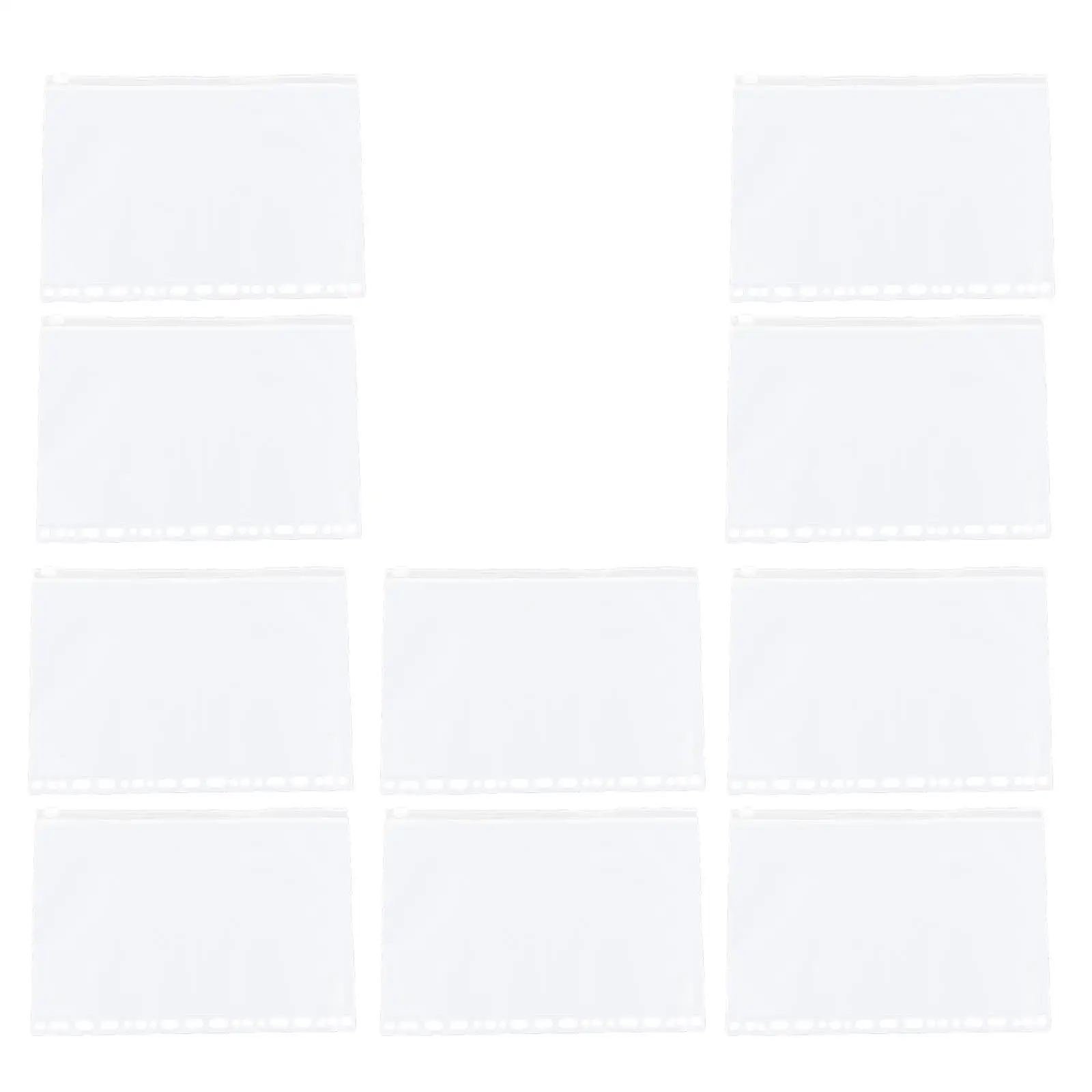 

10 Pcs Document Binder Zipper Pockets Lightweight Bills Tickets Cards Storage File Loose Leaf Pockets Folder