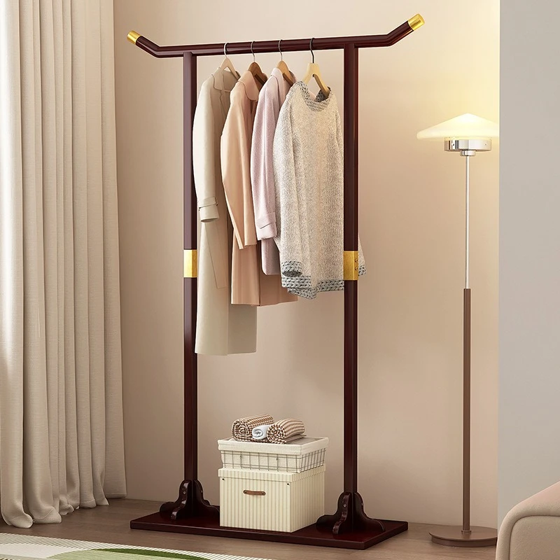 Household simple hanger bedroom floor non-solid wood clothes rack does not take up space drying rack 2024 new