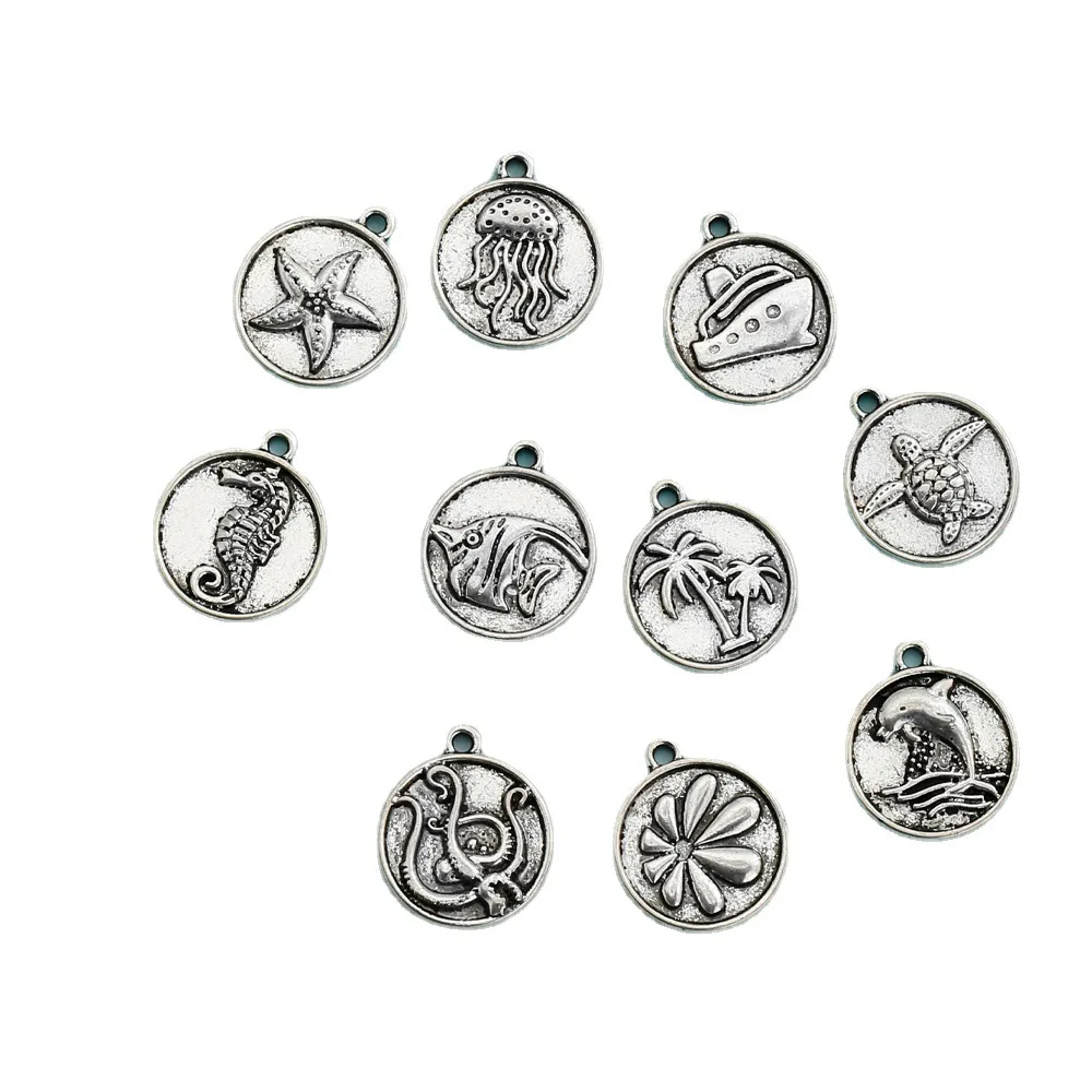 Hot-selling jewelry accessories: Ocean series, diy accessories, starfish and jellyfish pendants, necklaces