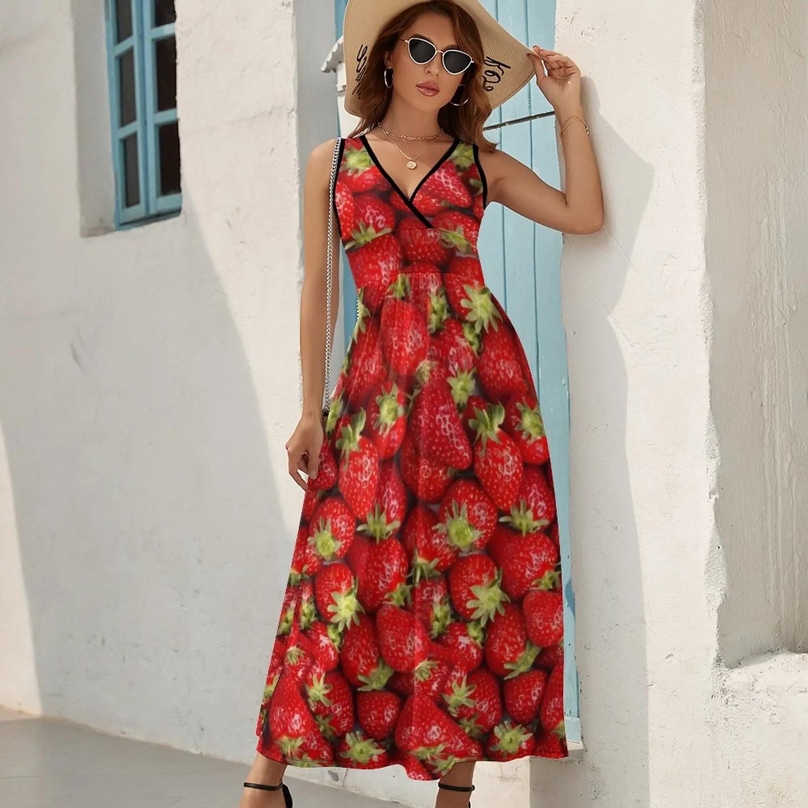 Strawberries Sleeveless Dress dress dresses sexy short dresses daring bandage dress