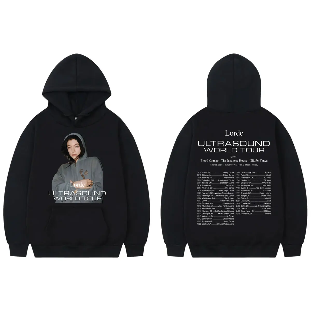 

Lorde Ultrasound World Tour 2025 Graphic Hoodies Fashion Aesthetic Hooded Sweatshirts Men Women High Quality Fleece Pullovers