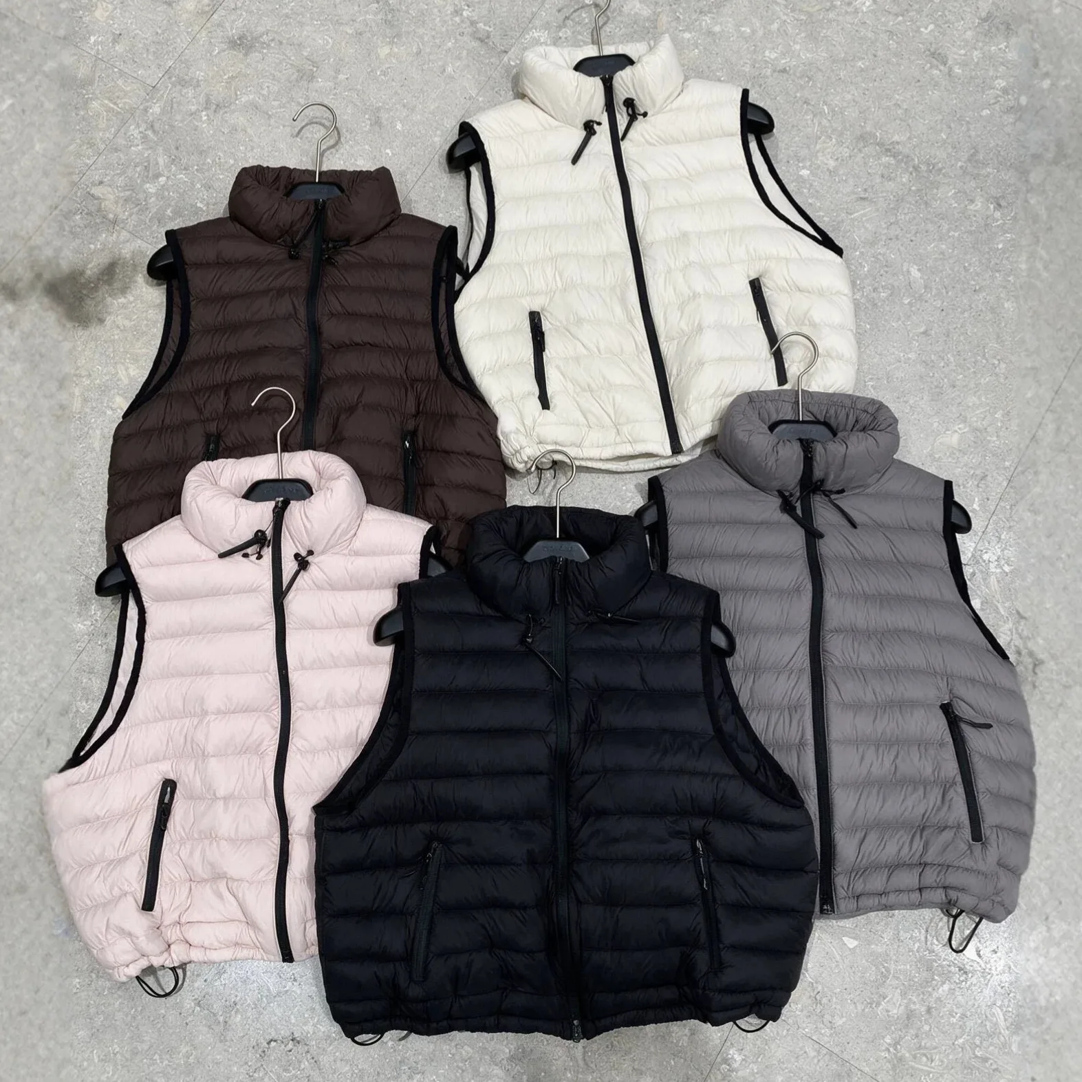Autumn and Winter New Women's Down Vest Windproof Stand Up Collar Korean Style Top