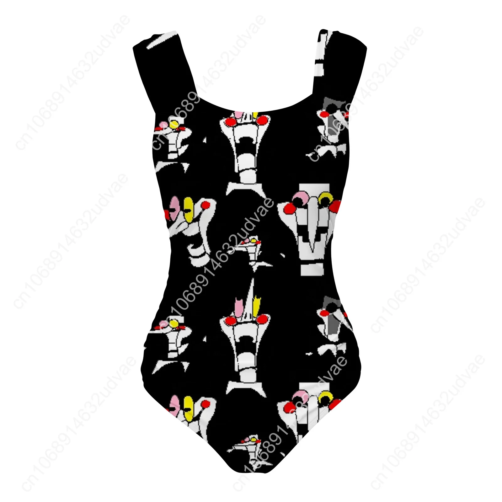 Deltarune Spamton Undertale Swimsuit Wide Strap Women Bathing Suits Personalized Swimwear High Quality Customize Beachwear