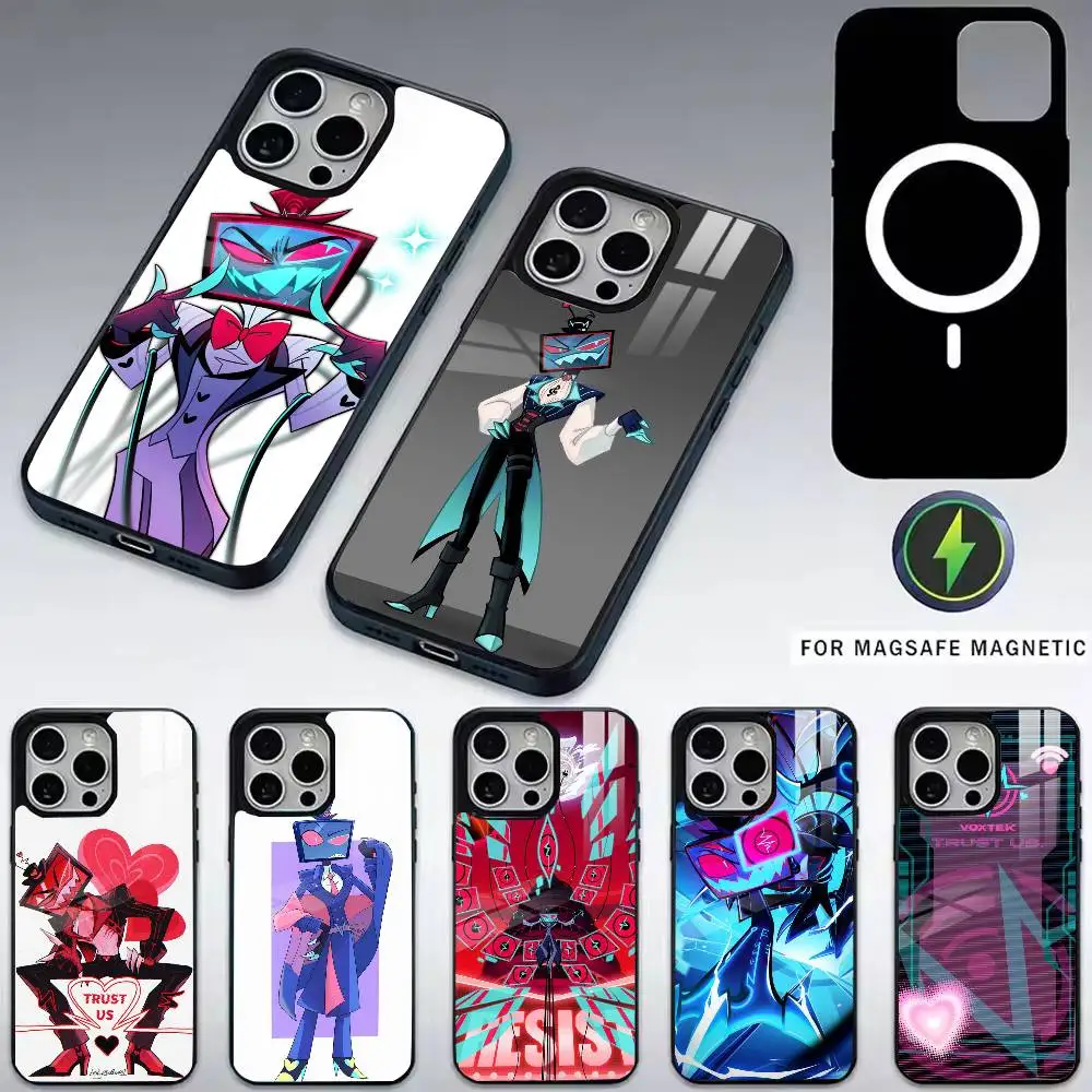 H-Hazbin H-Hotel V-Vox    Phone Case For iPhone17,16,15,14,13,12,11 Plus,Pro Magnetic with Magsafe Wireless Charging