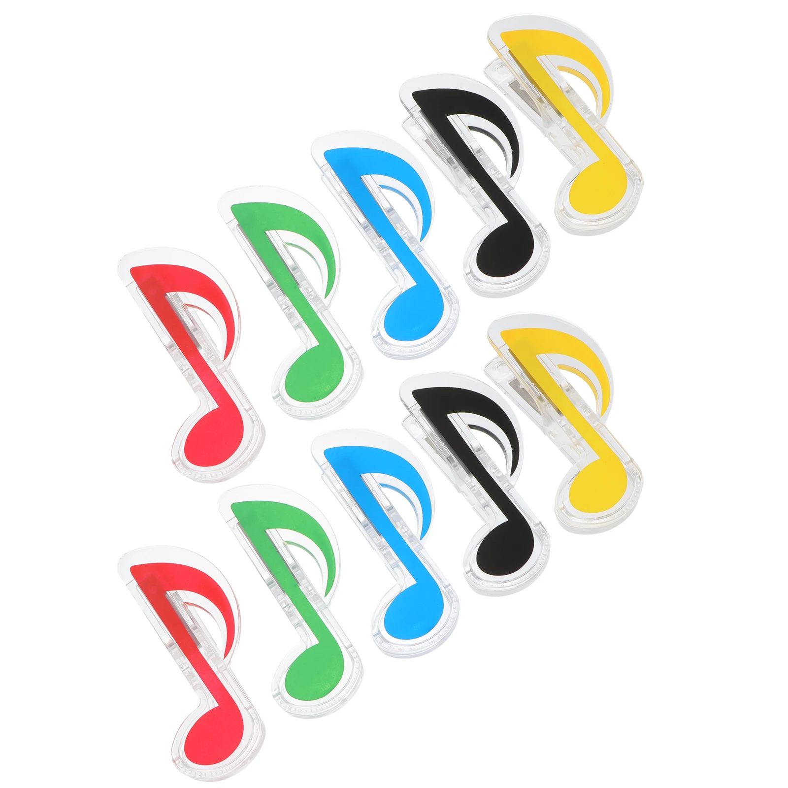 

10 Pcs Piano Score Clip Memo Clips Music Book Colorful Mini Note Abs Paper Colored