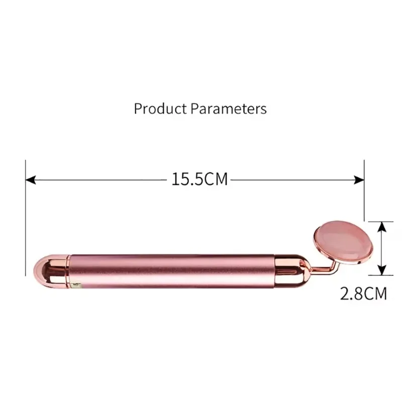 โรสควอตซ์ธรรมชาติ เครื่องนวดหน้าไฟฟ้า ลูกกลิ้งหยก บำรุงผิวหน้า นวดสั่นสะเทือน สำหรับใบหน้า คอ ลำตัว เครื่องมือเสริมความงาม ยกกระชับ ลดสัดส่วน