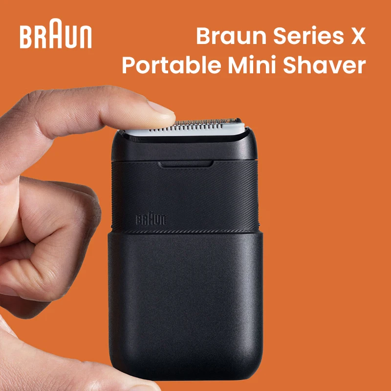 

Мини-бритва Braun X серии M1012, двойной бритвенный блок, фольга и резак для короткой щетины, расческа-триммер для длинной бороды