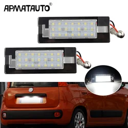 2pcs Canbus For FIAT Panda MK3 MK4 Typ 169 312 319 2003-2012 LED License Number Plate Light Lamp  White 12v OEM#:71734797