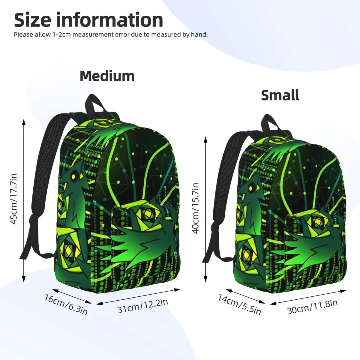 Geometry Cube Gaming Dash Backpack for Men Women Fashion High School Work Daypack Laptop Canvas Bags Lightweight