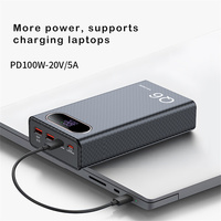 DIY 6 PCS 21700 battery Power Bank CASE Q6 PD 100W 20V 5A  Detachable laptop charge External power supply