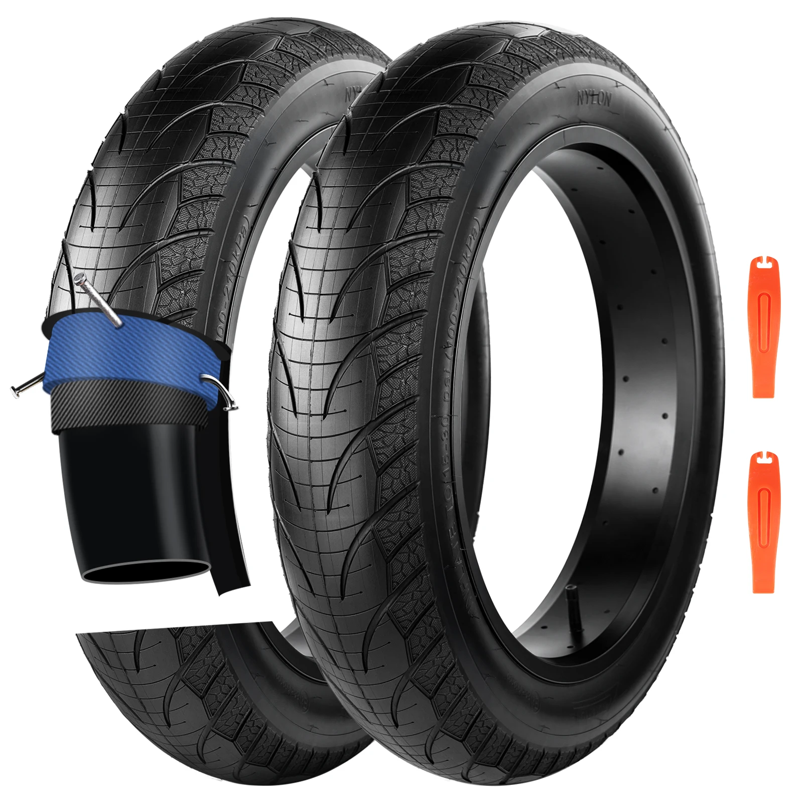 

ZUKKA 20x4.0 Высокопроизводительная покрышка для электровелосипеда – усиленная, устойчивая к проколам, для гор и снега, черная