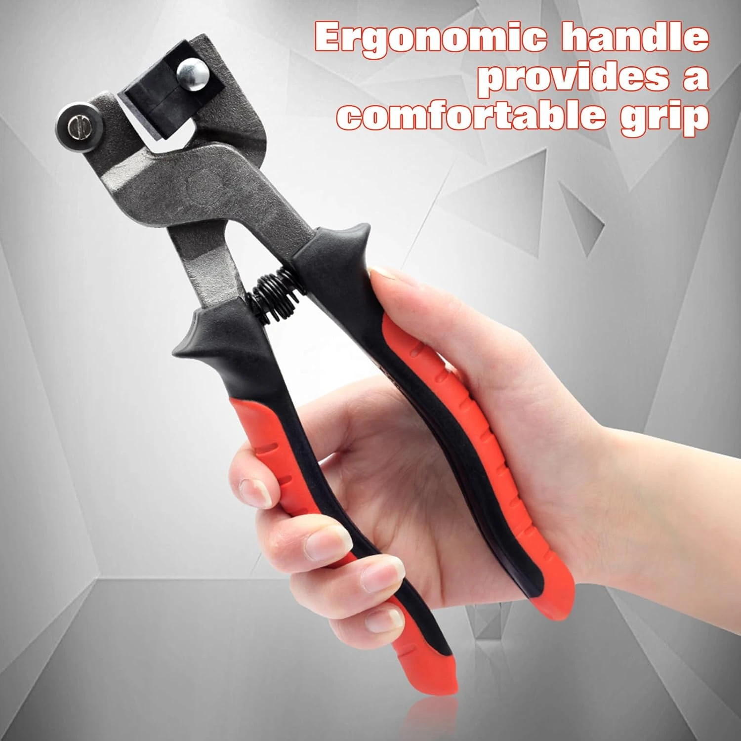 High-Quality, Strong and Reliable Mosaic Tile Nippers - 8 Inch Size with Sharp Scoring Wheel for Accurate Cutting of Porcelain,